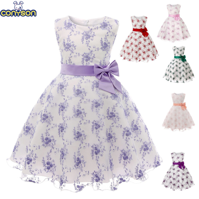 Conyson 2023 3-10 Years New Girl Embroidered Skirt Formal Little Girls Luxury Ball Gown Fairy Evening Wedding Princess Dress