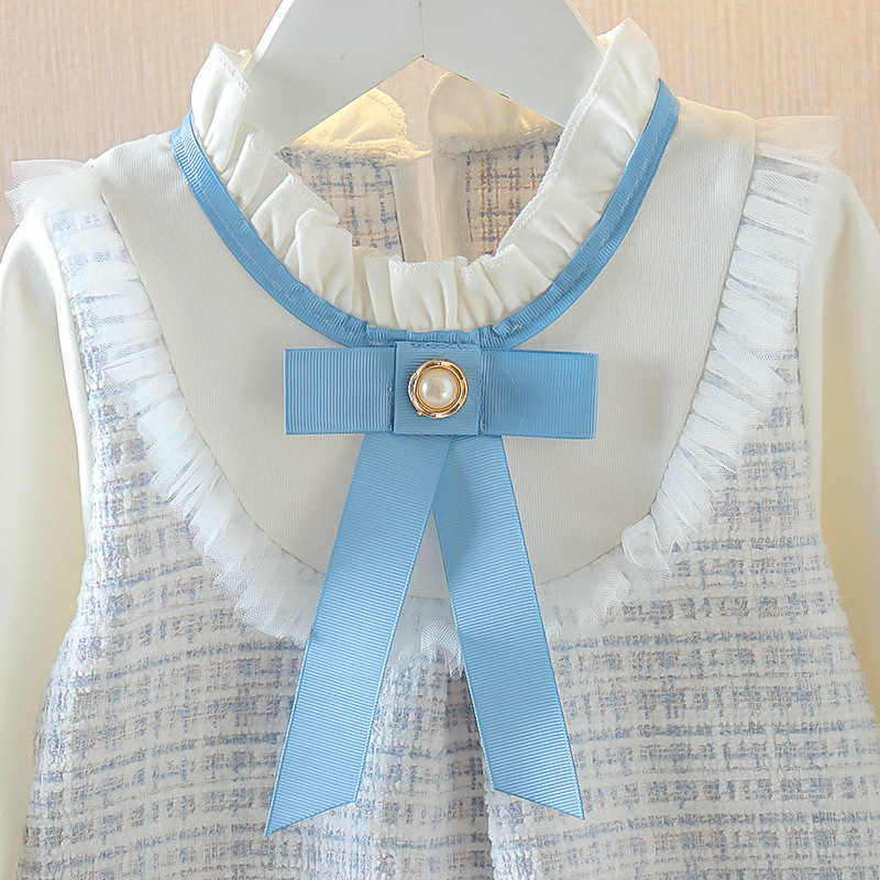 Conyson high Quality korea fashion designers boutique toddler kids spring casual Dresses princess baby girl Long Sweater Dresses