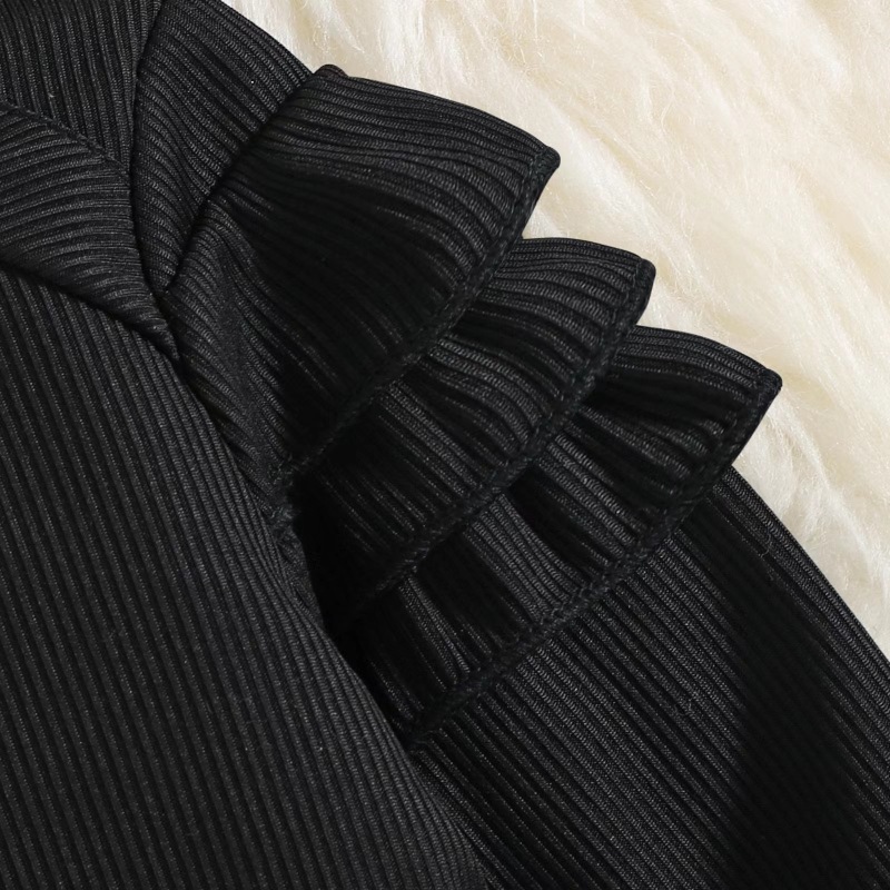 Conyson Hot Wholesale Autumn Winter Turtleneck Cratered Knitting Houndstooth Lattice 3-8 Yrs Baby Girl Shorts Two Pieces Set