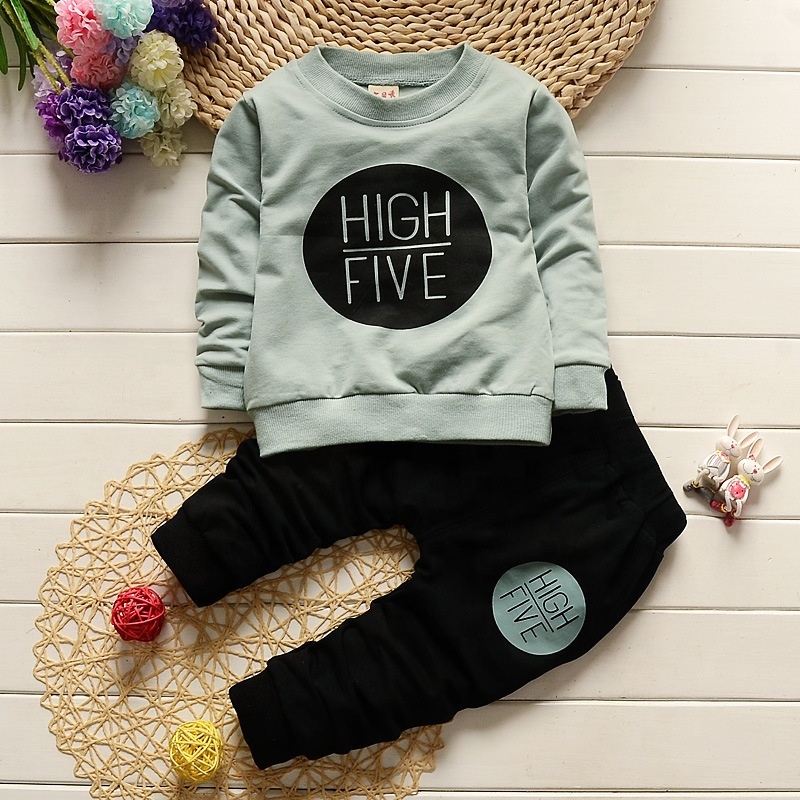 Conyson New Style Girls' Korean Set Toddler kids long sleeve Clothing Sets Girl 2 Piece Outfits baby clothes sets