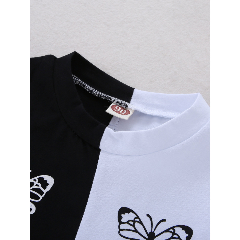 Conyson summer new fashion casual toddler boys girls t-shirt pants Baby children's bicolor suit Kids clothing cotton clothes Set