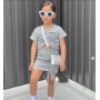 Conyson Summer Kids Girls Clothing Set Short Sleeve T-shirt Skirt Clothing Sets Zip Top Littler Girls Casual Dress Outfits