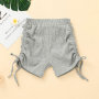 Conyson Hot sale children one shoulder biker 2-piece Outfit Set One Shoulder Set Daily Wear' crop top with biker shorts set
