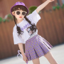 Baby Girls Summer Suit New Children Girl Short Two-piece Hot New Style Kids Fashion Summer Short Sleeve Printed Dress Set Girls