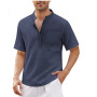 Conyson Summer Muscle Men Custom Polo Casual Pocket Short Sleeve Button Shirts With Collar Beach Quick Dry Fitness Men's T-Shirt