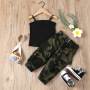 Conyson New Fashion Summer Kids Girls Clothes Sets Camouflage Print Sleeveless Solid Vest Tops Long Pants 2Pcs Fantasy Outfits