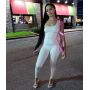 Summer Women's Casual Clothing Solid Skinny Sleeveless Bodysuit Ladies Romper Slim One-shoulder Long Pants Women Jumpsuit