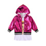 2021 New Autumn Toddler Girls 2 Piece Outfits Short Sleeve T-shirt Dress With Jacket Coat Casual Fall Outfits Set