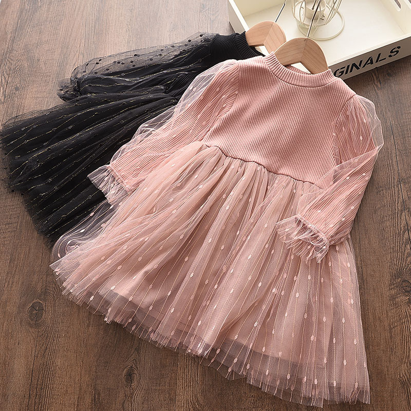 Girls Wholesale Clothing Baby Long Sleeve Autumn Dresses Kids Dresses Party Dress Kids Princess Kids For Girl Clothes
