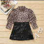Conyson Casual Two Piece Outfit autumn Baby clothes Set Girls long Sleeve Cotton baby Kids Printed Shorts Two-piece clothing Set