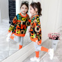 Autumn Kid Clothing Fashion Casual Set Kid Letter Sweater Leggings Two-piece Set