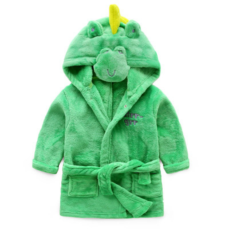Wholesale 100% Polyester Flannel Fleece Cartoon Winter Sleepwear Onesie Pajamas Baby Animals Bathrobe Children Kids Bathrobe