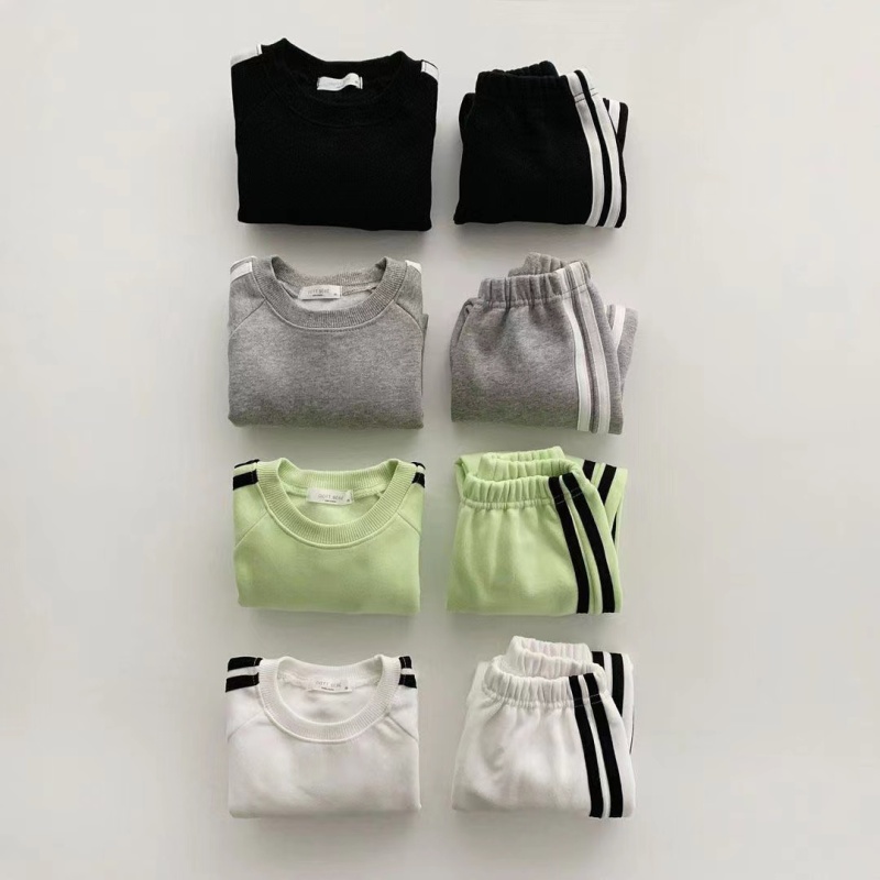 Conyson Wholesale Kids Boys Clothing Set Customized Children Girls Sweater Jogger Pants 2 Piece Boy Tracksuit Outfits
