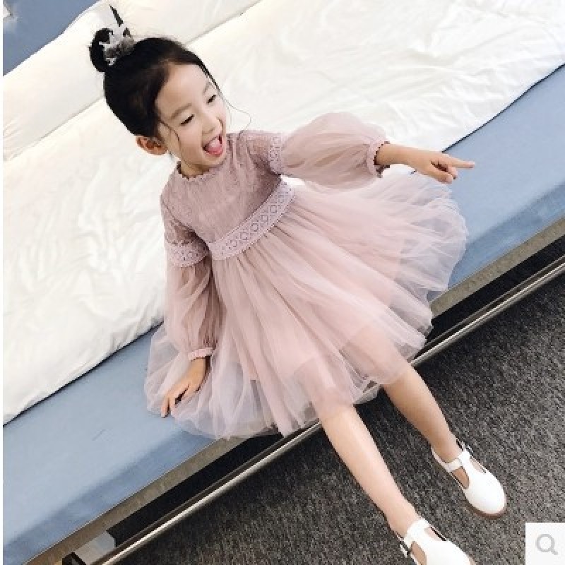 Hot Sale Latest Design Princess Long Sleeve Baby Girl Summer Flower Girl Frock Dress For Kids Girls