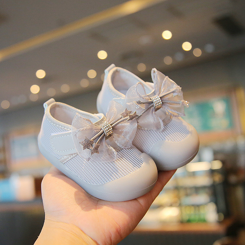 Conyson Wholesale 2022 Summer Kids Shoes Princess Toddler Infant Baby Girls Sports Walking Soft Hole Bowknot Causal Single Shoes