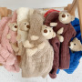 Spring Cute Bear Pocket Toddler Girls Pullover Sweater Solid Color Custom Kids Knit Sweaters Kids Wholesale Sweater