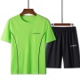 Conyson Summer Oversized Quick Dry Short Sleeve Round Neck Pullover Men Short Set T Shirt and Short Suit Men's 4xl Shirt Sets