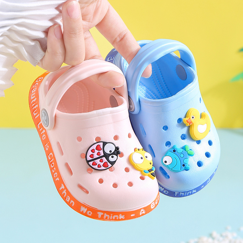 Conyson Summer New Baby Hole Shoes Children Non -slip Soft Floor Old Boys Girls Beach Sandals 1-5Y Unisex Slippers