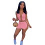 Women Vest Miniskirt Two Piece Summer Suit Solid Color Metal Chain Party Club Dress Casual Fashion Sets