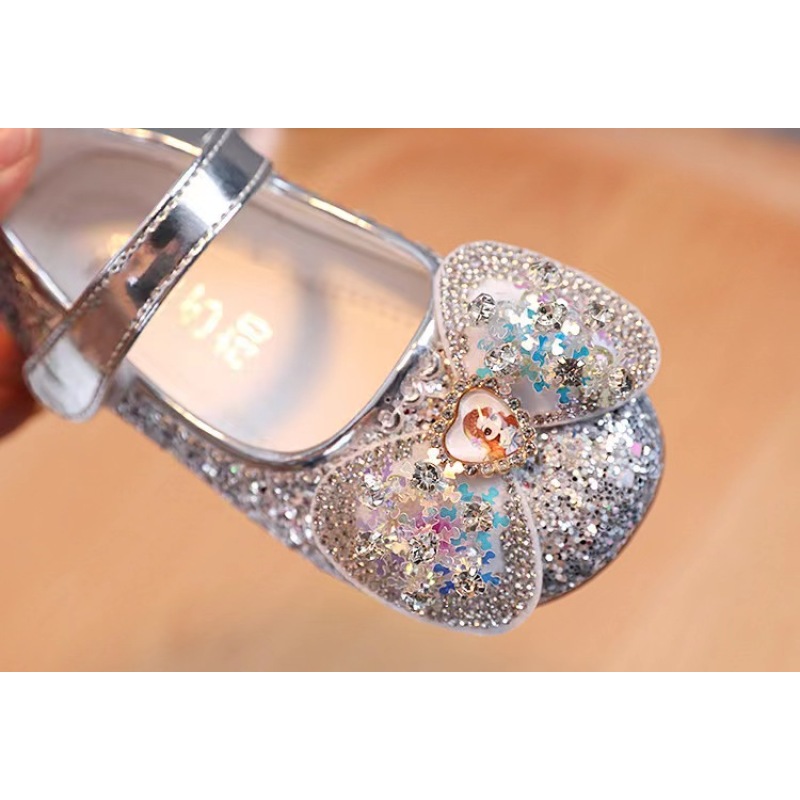Conyson Fashionable New Arrival Spring Summer Comfortable Pu Hook & Loop Princess Bow Shoes Little Child Girl Low Heeled Sandals