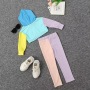 Conyson New Style Stock Lots Casual Style Mix Color Long Sleeve Letter Hoodie Boutique Girls Children Kids Two Piece Sets