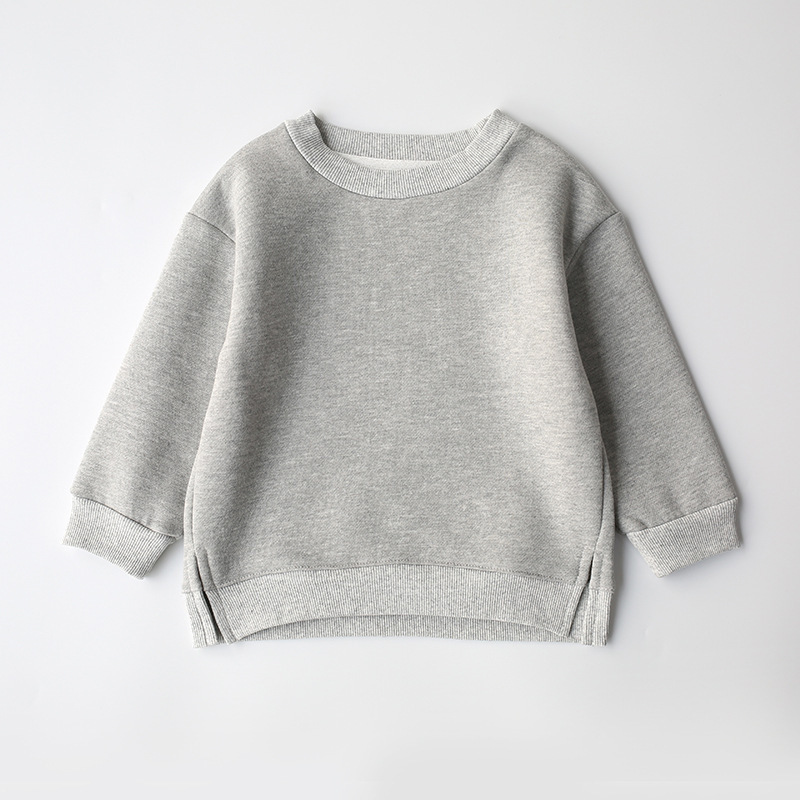 Conyson Custom Blank Wholesale Toddler Kids Clothes Baby Girls Cotton Round Neck Sports Outfit Pullover Causal Girls Sweatshirt