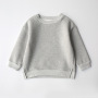 Conyson Custom Blank Wholesale Toddler Kids Clothes Baby Girls Cotton Round Neck Sports Outfit Pullover Causal Girls Sweatshirt