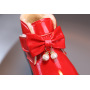 Conyson hot sale shiny pu leather winter Korean fashion design children kid girl Outdoor walking warm fur Martin boot snow shoes
