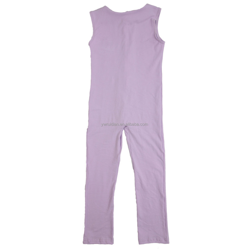 Conyson Summer Hot Sale Little Girl Clothing Oem Fashion Colors Solid Soft Cotton Baby Girls Sleeveless One Piece Jumpsuit