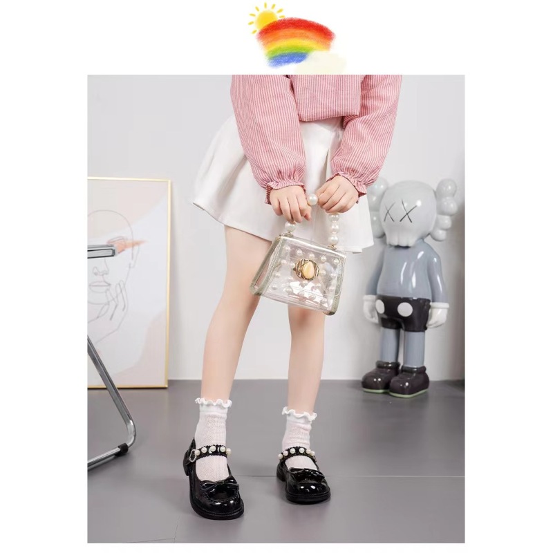 Conyson New Arrival Spring And Autumn New Trendy Kids Sandals Low-heel Pearls Shoes Fashion Girls Bowknot Princess Shoes