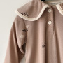 Conyson Baby Girls Romper Flower Long Sleeve Button Jumpsuits Lapel Cuter Infant Baby Boutique Clothes Sets