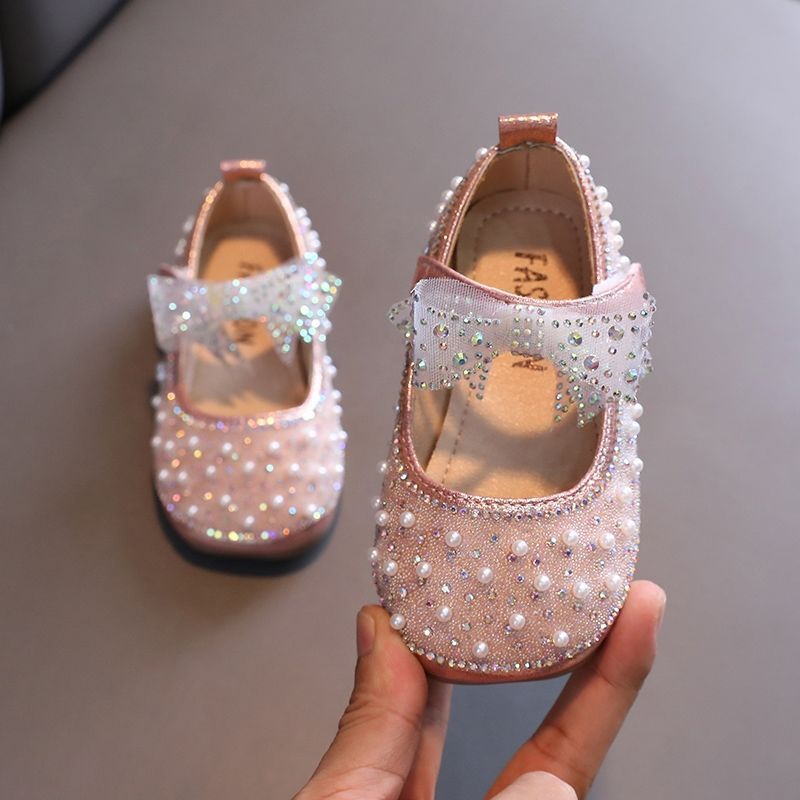 Conyson Fashion Factory Direct Princess Bow Baby Princess Dress Shoes Sweet Bow Infant Prewalker Soft Sole Baby Girls Shoes