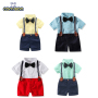 Conyson High Quality kids Summer Gentleman Short Sleeve Shirt+suspender Shorts 2pcs Outfits Baby Boys Pants Clothing Sets