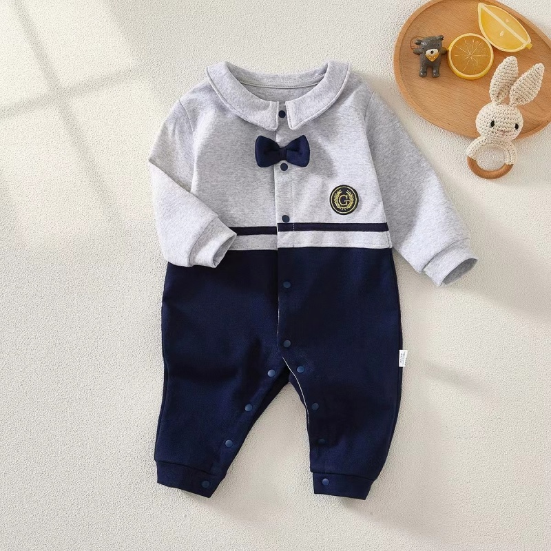 Conyson Stock Lots Low MOQ Spring Autumn Long-sleeved 0 to 1 Years Orgnaic Cotton Eco Friendly New Born Baby Clothing Rompers