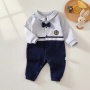 Conyson Stock Lots Low MOQ Spring Autumn Long-sleeved 0 to 1 Years Orgnaic Cotton Eco Friendly New Born Baby Clothing Rompers