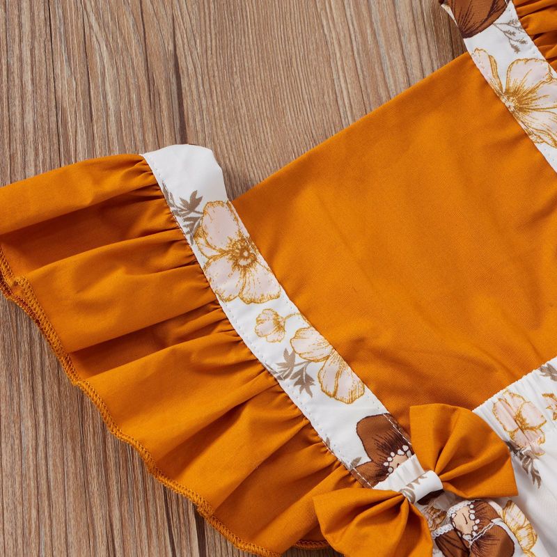 Conyson Baby Girl Flower Ruffle Romper Newborn Backless Jumpsuit Headband Girls Sunsuit Outfit 2pcs Baby Summer Clothing