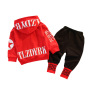 Autumn Letters Baby Boy Casual Clothing Boy Trendy Hooded Boy Sports Tracksuits Sets