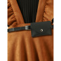 Conyson Boutique Kids Clothes Sweater Brown Strap Skirt 3 Pcs Children Girl Suits Cotton Solid Top Elegant Dresses With Belt Set