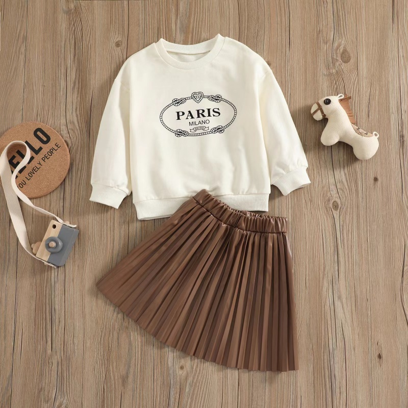 Conyson Casual Two Piece Outfit autumn Baby clothes Set Girls long Sleeve Cotton baby Kids Printed Shorts Two-piece clothing Set