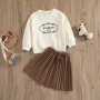 Conyson Casual Two Piece Outfit autumn Baby clothes Set Girls long Sleeve Cotton baby Kids Printed Shorts Two-piece clothing Set