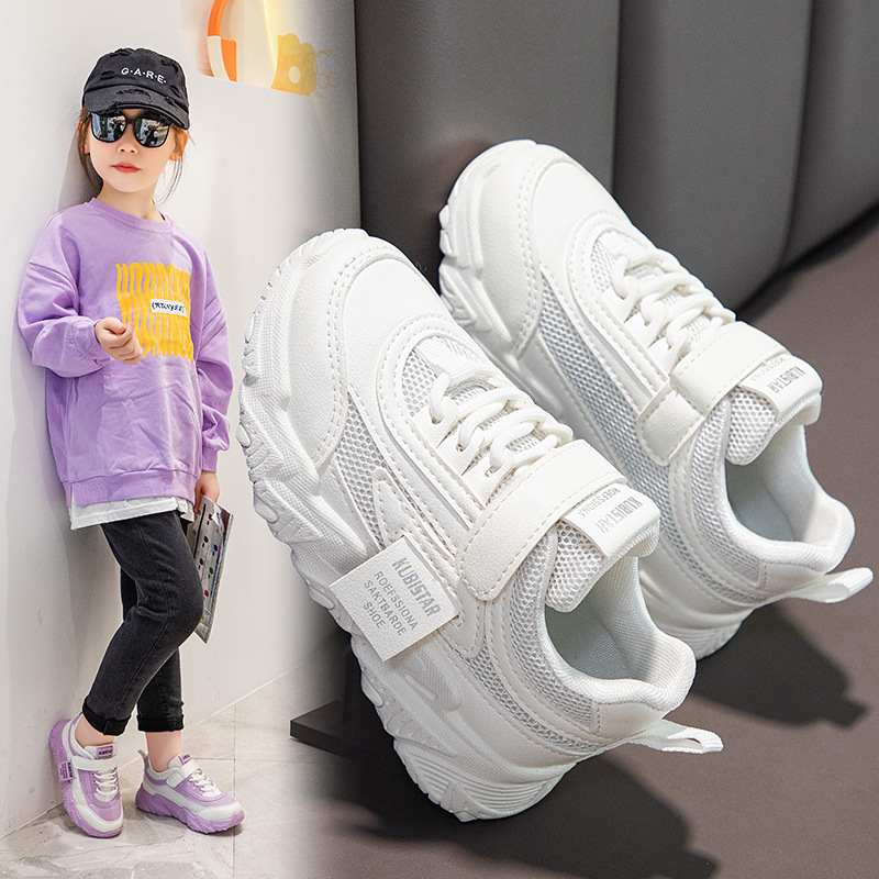 Conyson Hot Sale Kids Sport Shoes Giris Sneakers Breatehable Mesh New Designers Child Walking Tennis Lace Up Kids' Sport Shoes