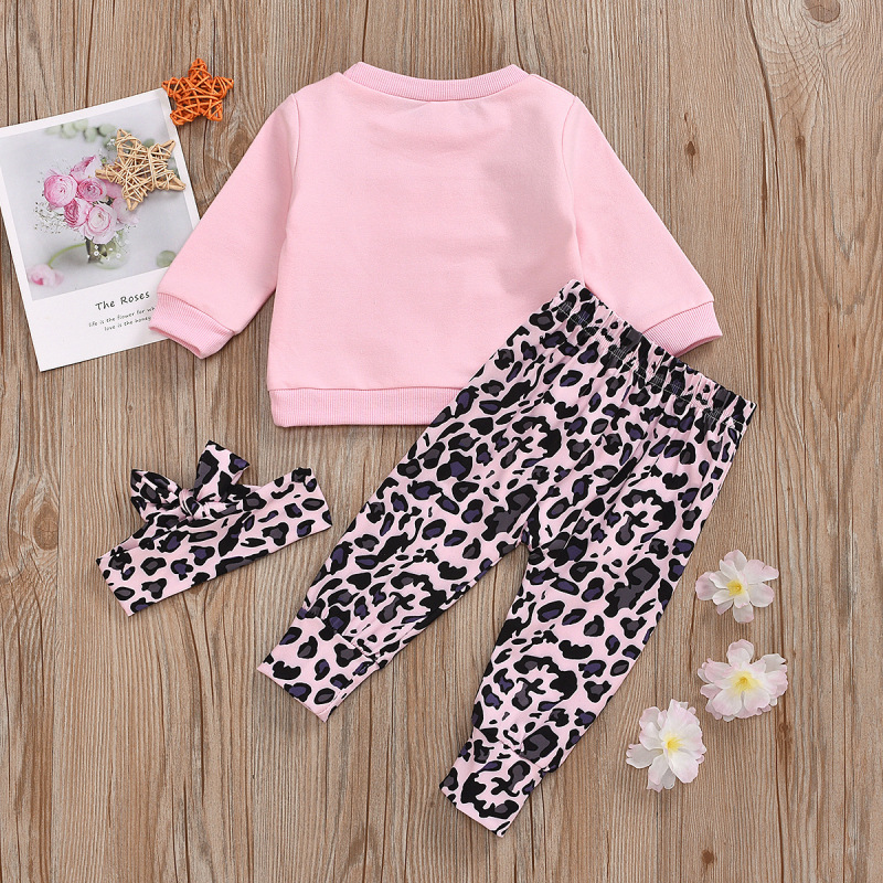 Infant Clothing 2017 Autumn Winter Baby Girls Clothes T-shirt+leopard Printpants 2pcs Outfit Suit Baby Girls Clothing Set