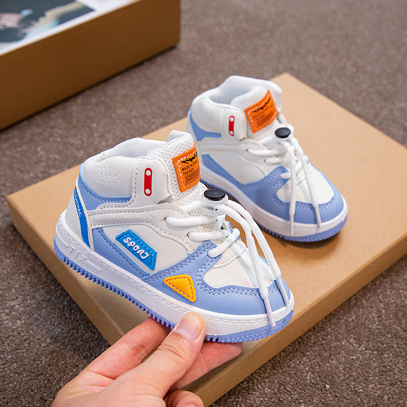 Conyson high quality kids spring autumn Korean fashion boutique designer running sport shoes boy girl Outdoor pu leather sneaker