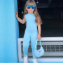 Conyson New Hot Fashion Kids Clothes Boutique Summer Bodysuits Kids Casual Custom Baby Girls Sleeveless One Piece Solid Jumpsuit