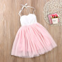 Conyson Hot Sale Summer Baby Girls Princess Party Dress Flower Children Clothes Maxi Net Gauze Pompous Skirt Girls Halter Dress