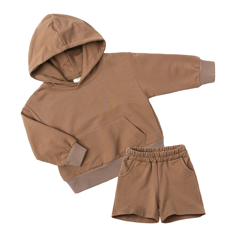 Conyson custom Made Outdoor hoodie jogger solid suits Baby kids designer Clothes boys clothing Tracksuits Sweatsuit shorts Sets