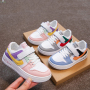 Conyson high quality kids spring autumn Korean fashion boutique designer buckle strap boy girls Outdoor pu leather sport sneaker