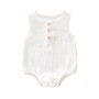 Newborn Sleeveless Soft Linen Baby Jumpsuit Boutique Newborn Jumpsuit Rompers