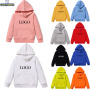 Conyson Wholesale Customize Logo Crew Neck Sweatshirts Kids Pullover Toddler Boys and Girls Unisex Blank Kids Clothes Hoodies