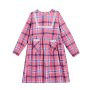 New fashion cotton checker nighty sleeping dress for girls